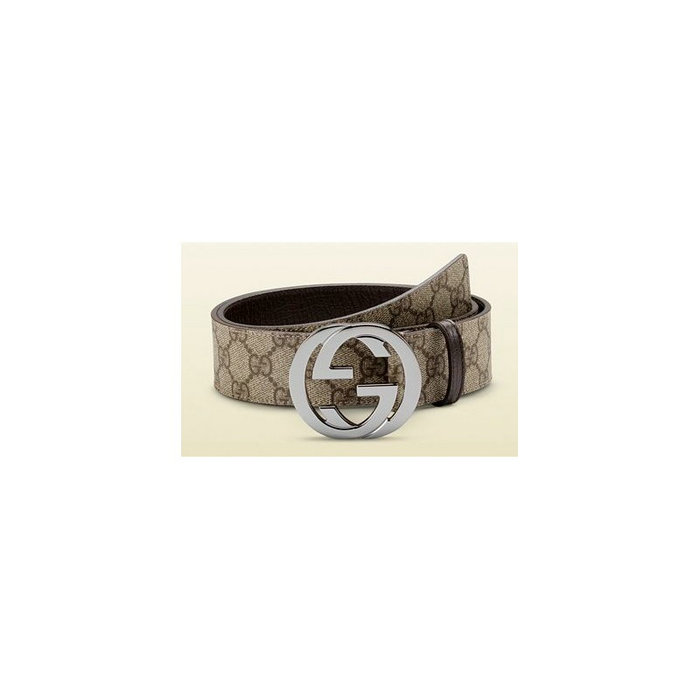 Ceinture imprimés Gucci Marron et beige